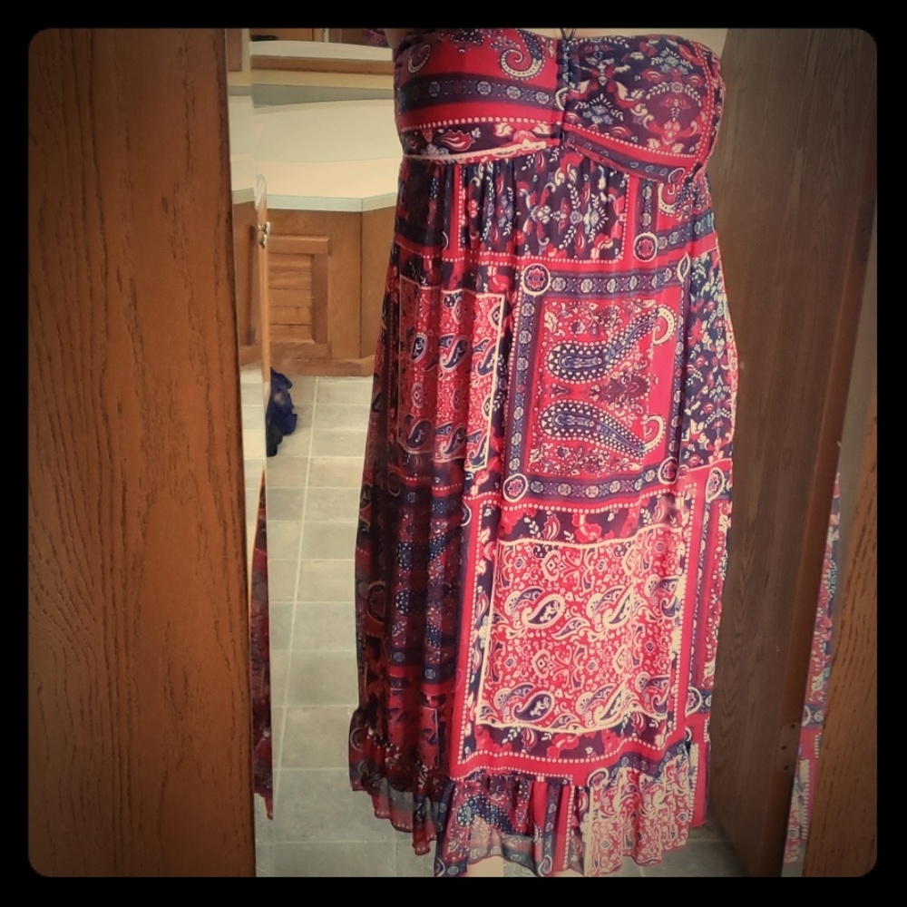 Maurices strapless sleeveless boho dress size L